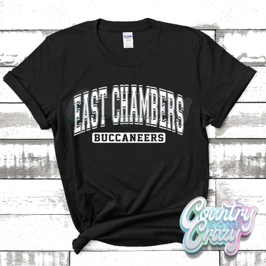 EAST CHAMBERS BUCCANEERS - DISTRESSED VARSITY - T-SHIRT-Country Gone Crazy-Country Gone Crazy