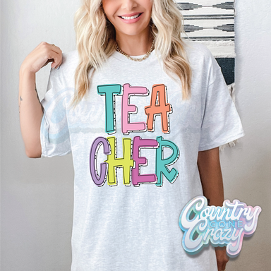 TEACHER • BRIGHT DOTTIE • T-Shirt-Country Gone Crazy-Country Gone Crazy
