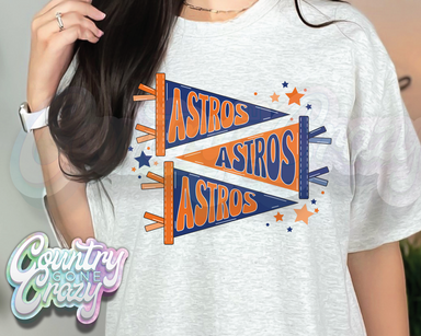 Astros Pennants - T-Shirt-Country Gone Crazy-Country Gone Crazy