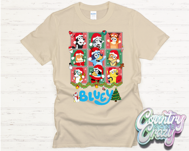 Bluey Christmas - Sand - T-Shirt-Country Gone Crazy-Country Gone Crazy
