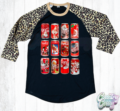 Christmas Cokes •• JLT Raglan// Cheetah Sleeves-Country Gone Crazy-Country Gone Crazy