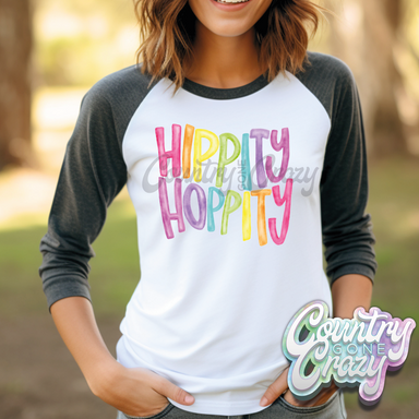 Hippity Hoppity • Bella Canvas Raglan-Country Gone Crazy-Country Gone Crazy