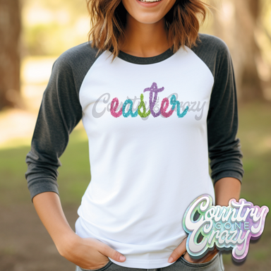 Easter Tinsel • Bella Canvas Raglan-Country Gone Crazy-Country Gone Crazy