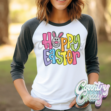 Happy Easter • Bella Canvas Raglan-Country Gone Crazy-Country Gone Crazy