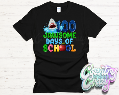100 JAWSOME Days of School - T-Shirt-Country Gone Crazy-Country Gone Crazy