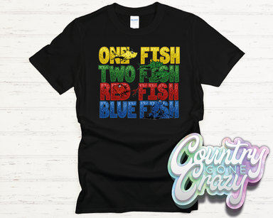 One Fish Two Fish Red Fish Blue Fish - T-Shirt-Country Gone Crazy-Country Gone Crazy