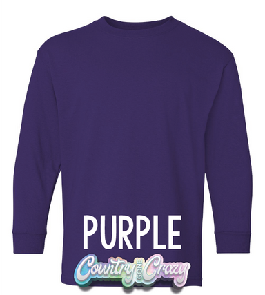 Youth Longsleeve - Purple-Country Gone Crazy-Country Gone Crazy