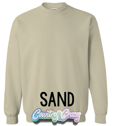 Adult Sweatshirt - Sand-Gildan-Country Gone Crazy