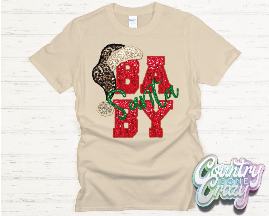 Santa Baby - Sand - T-Shirt-Country Gone Crazy-Country Gone Crazy