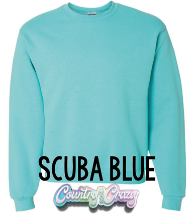 Adult Sweatshirt - Scuba Blue-Jerzees-Country Gone Crazy