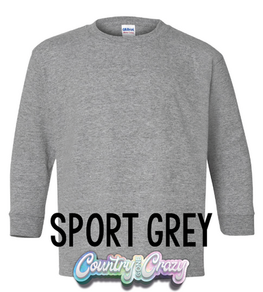 Youth Longsleeve - Sport Grey-Gildan-Country Gone Crazy