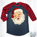 Santa •• JLT Raglan// Red Plaid Sleeves-Country Gone Crazy-Country Gone Crazy