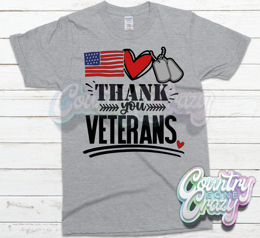 Thank You Veterans - T-Shirt-Country Gone Crazy-Country Gone Crazy