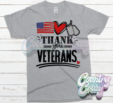Thank You Veterans - T-Shirt-Country Gone Crazy-Country Gone Crazy