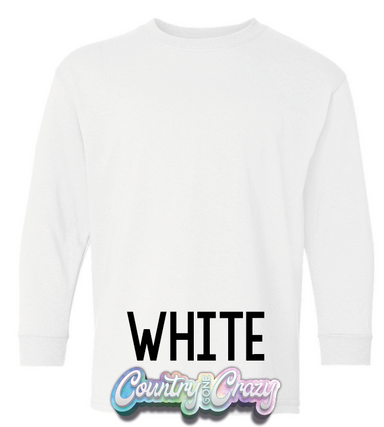 Youth Longsleeve - White-Country Gone Crazy-Country Gone Crazy