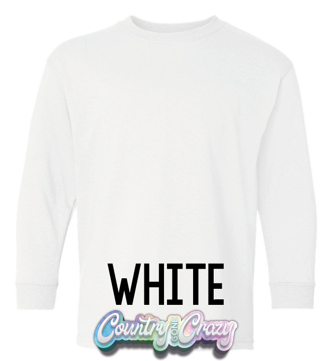 Youth Longsleeve - White-Country Gone Crazy-Country Gone Crazy