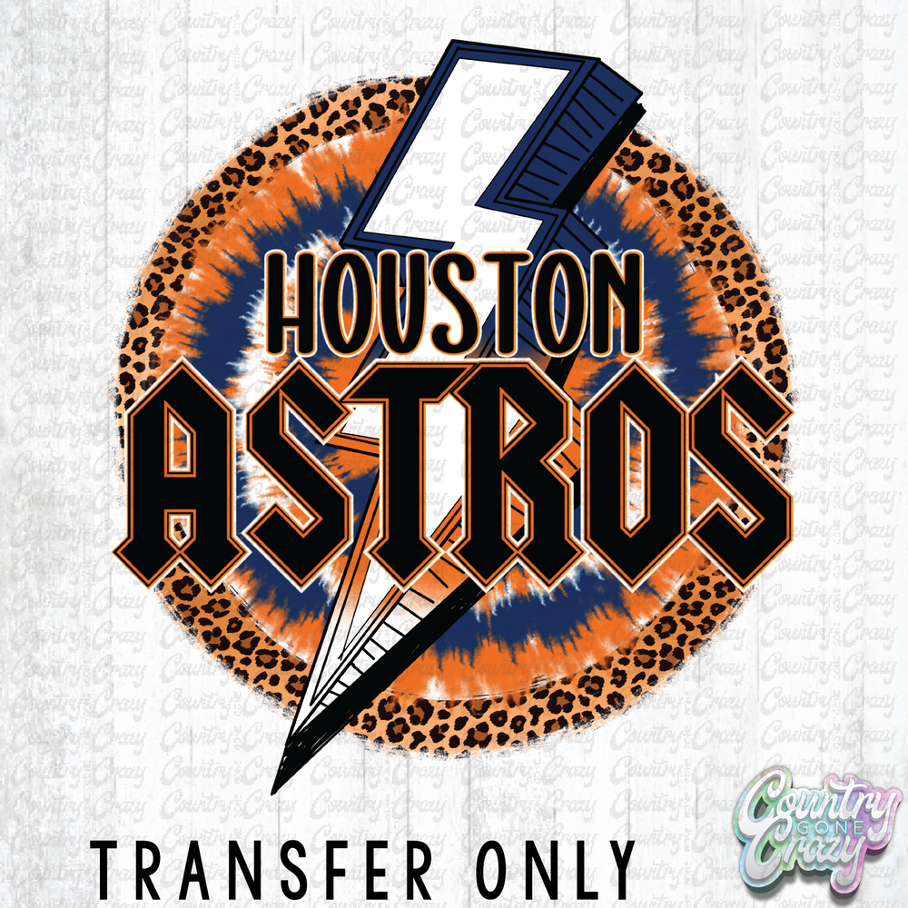 HT1943 • Houston Astros Lightning Bolt-Country Gone Crazy-Country Gone Crazy