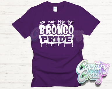 You Can't Hide That BRONCO Pride - Purple T-Shirt-Country Gone Crazy-Country Gone Crazy