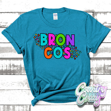 Broncos Colorful Leopard T-Shirt-Country Gone Crazy-Country Gone Crazy