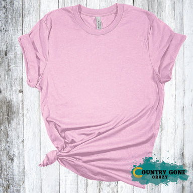 Heather Bubble Gum - Short Sleeve T-Shirt-Bella + Canvas-Country Gone Crazy