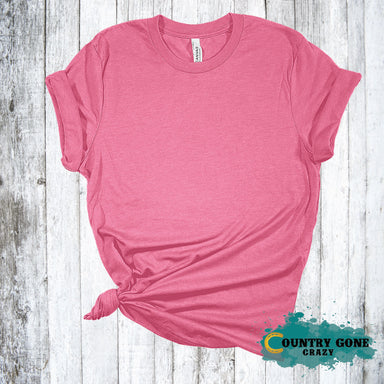 Heather Charity Pink - Short Sleeve T-Shirt-Bella + Canvas-Country Gone Crazy