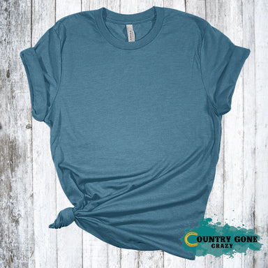 Heather Deep Teal - Short Sleeve T-Shirt-Bella + Canvas-Country Gone Crazy