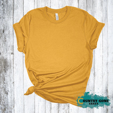 Heather Mustard - Short Sleeve T-shirt-Bella + Canvas-Country Gone Crazy