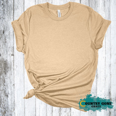 Heather Sand Dune - Short Sleeve T-Shirt-Bella + Canvas-Country Gone Crazy