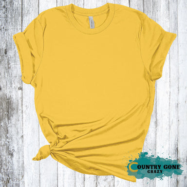 Yellow - Short Sleeve T-shirt-Bella + Canvas-Country Gone Crazy