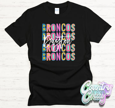 Dayton Broncos Fun Letters - T-Shirt-Country Gone Crazy-Country Gone Crazy