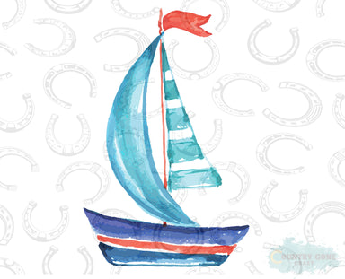 HT212 • Watercolor Sailboat-Country Gone Crazy-Country Gone Crazy