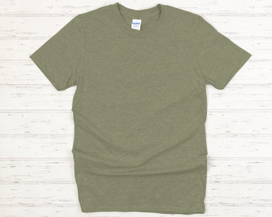 Heather Military Green - Adult Softstyle T-Shirt-Gildan-Country Gone Crazy