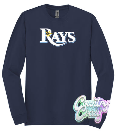 Tampa Bay Rays Long Sleeve-Country Gone Crazy-Country Gone Crazy