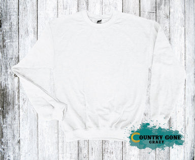White - Adult Sweatshirt-Gildan-Country Gone Crazy