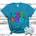 GCCISD Colorful Leopard T-Shirt-Country Gone Crazy-Country Gone Crazy