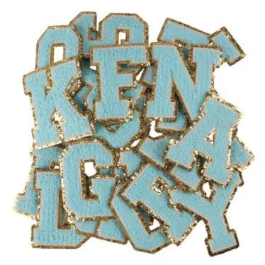 Chenille Iron-On Patches - Light Blue-Country Gone Crazy-Country Gone Crazy