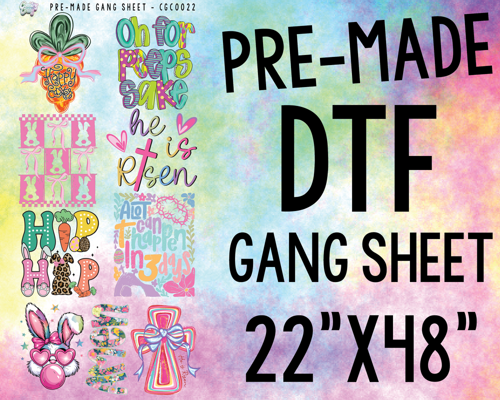 PRE-MADE GANG SHEET - EASTER - ADULT-Country Gone Crazy-Country Gone Crazy