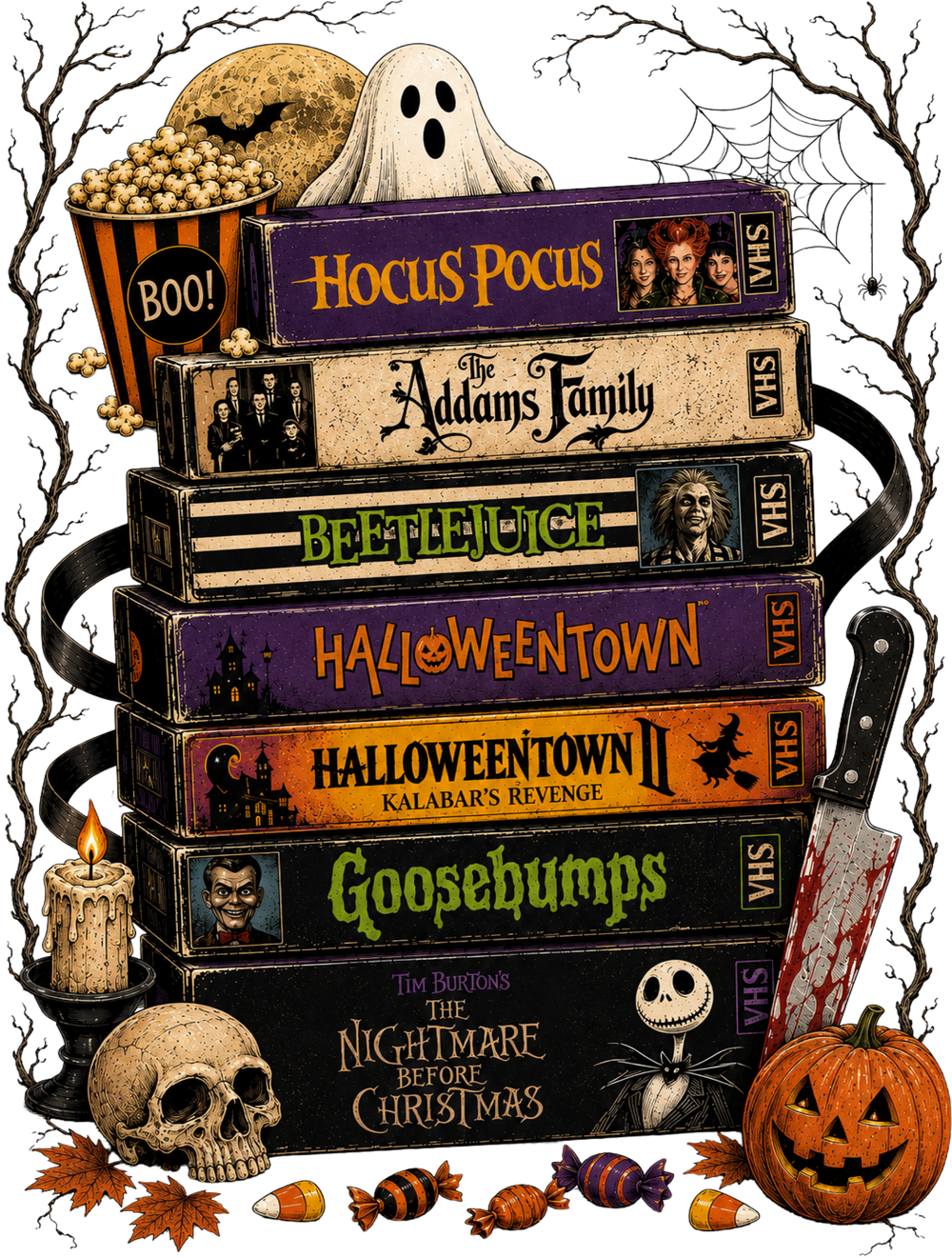 HT5858 • VINTAGE HALLOWEEN MOVIES