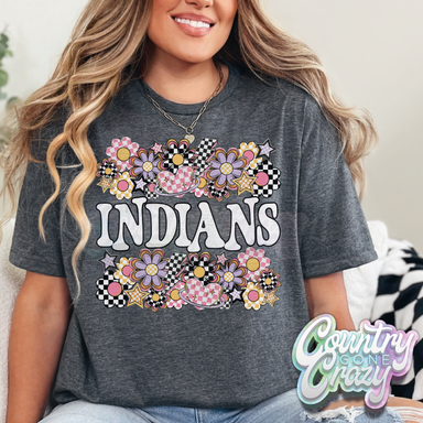 Indians // Funky Flowers // T-Shirt-Country Gone Crazy-Country Gone Crazy