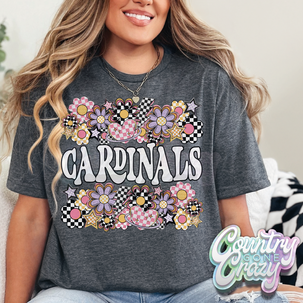 Cardinals // Funky Flowers // T-Shirt-Country Gone Crazy-Country Gone Crazy