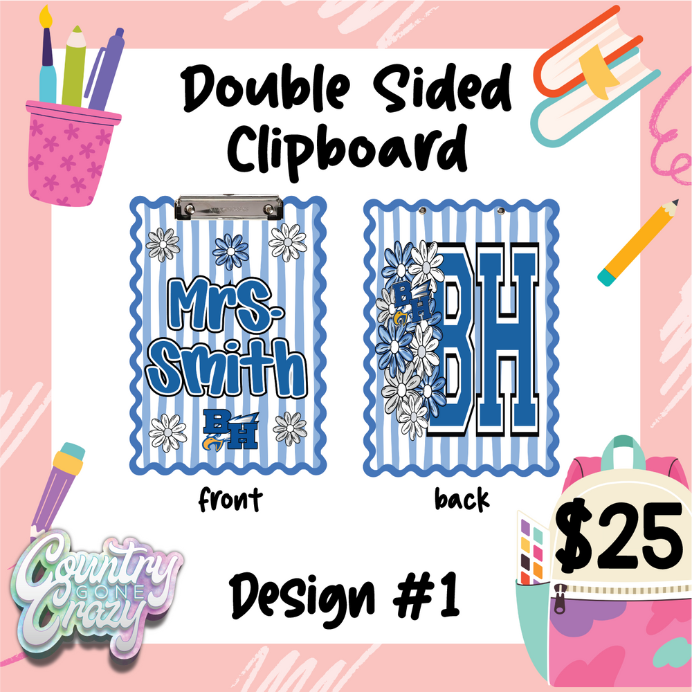 Teacher Clipboards - Double Sided-Country Gone Crazy-Country Gone Crazy