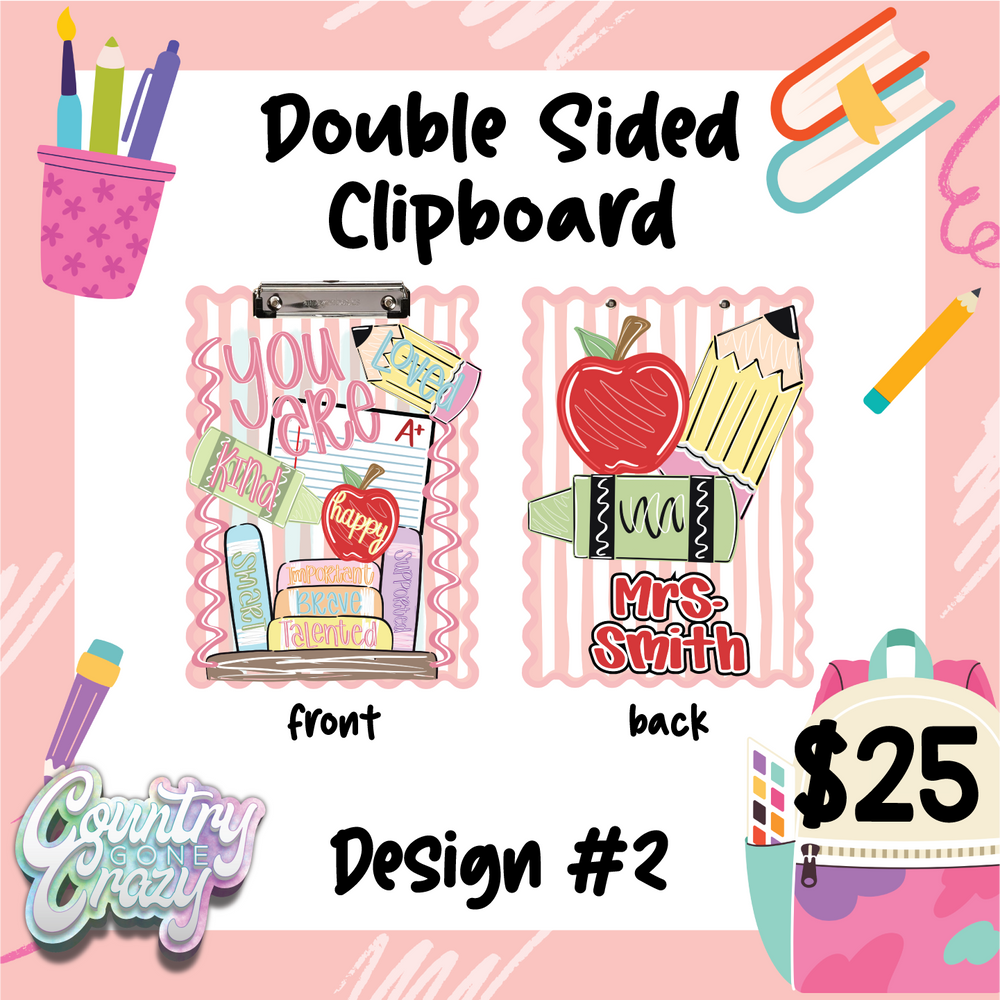 Teacher Clipboards - Double Sided-Country Gone Crazy-Country Gone Crazy