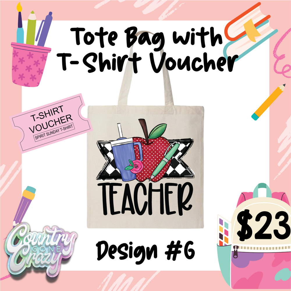 Tote Bag with T-Shirt Voucher-Country Gone Crazy-Country Gone Crazy
