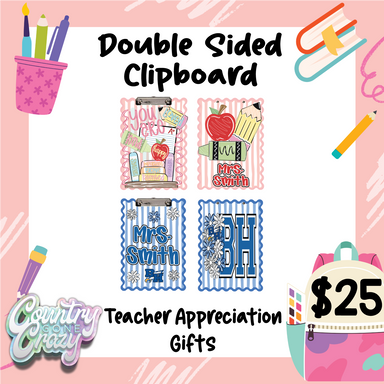 Teacher Clipboards - Double Sided-Country Gone Crazy-Country Gone Crazy