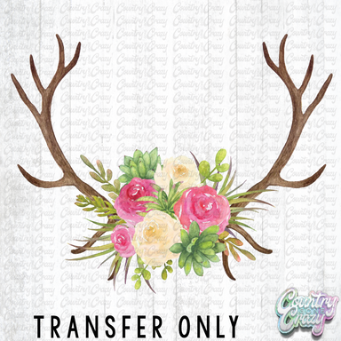 HT178 • Floral Antlers-Country Gone Crazy-Country Gone Crazy