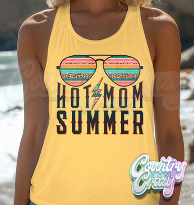 HOT MOM SUMMER // Ladies Fit Tank Top-Country Gone Crazy-Country Gone Crazy