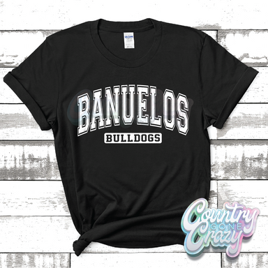 BANUELOS BULLDOGS - DISTRESSED VARSITY - T-SHIRT-Country Gone Crazy-Country Gone Crazy
