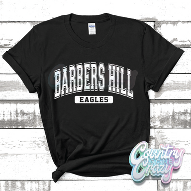BARBERS HILL EAGLES - DISTRESSED VARSITY - T-SHIRT-Country Gone Crazy-Country Gone Crazy