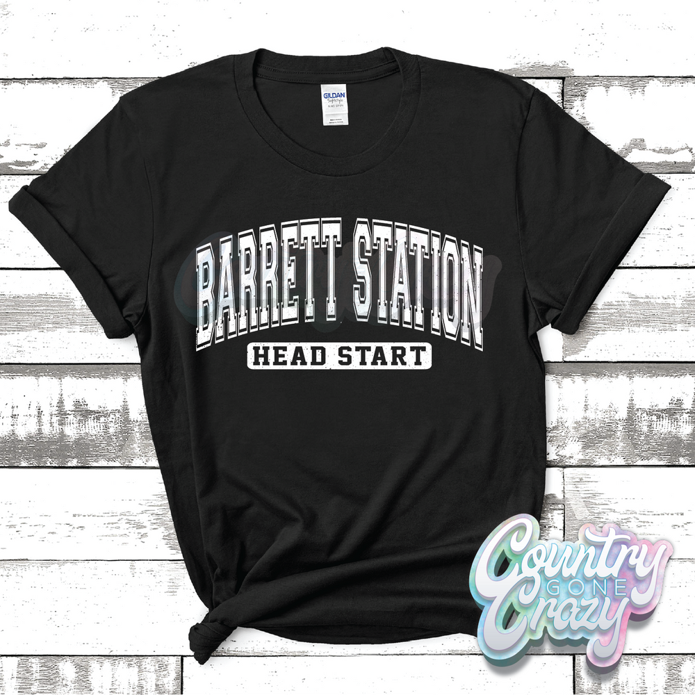 BARRETT STATION HEAD START - DISTRESSED VARSITY - T-SHIRT-Country Gone Crazy-Country Gone Crazy