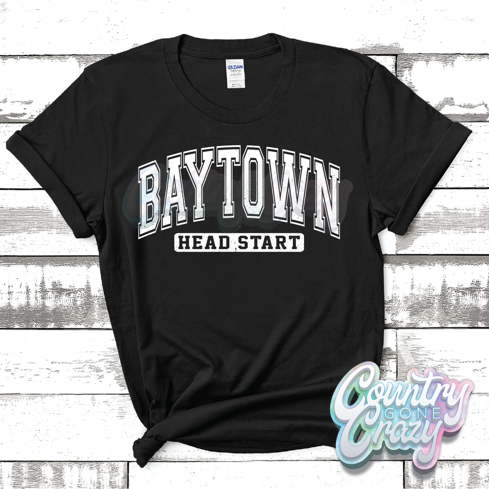 BAYTOWN HEAD START - DISTRESSED VARSITY - T-SHIRT-Country Gone Crazy-Country Gone Crazy